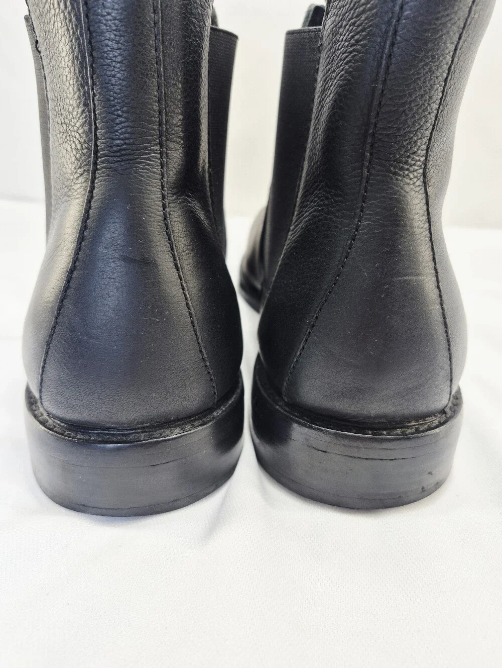 Polo Ralph Lauren Mens 12D Normanton Black Leather Ankle Boots Pull-On